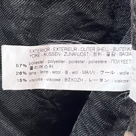 Zara Basic Wool Blend Plaid Pea Coat Size XS - Picture 10 of 11